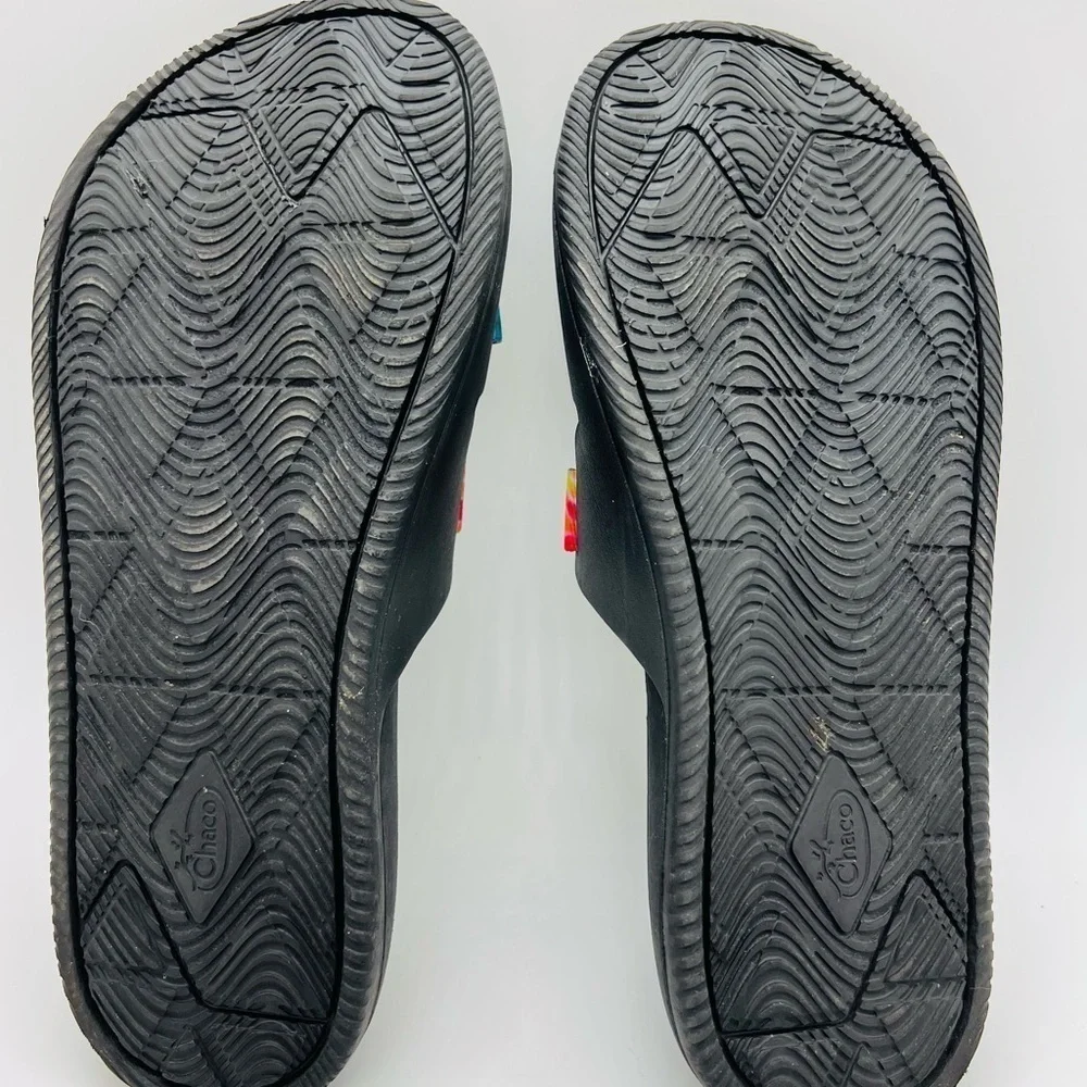 CHACO MEN’S DARK TIE DYE CHILLO SLIDES SIZE 10